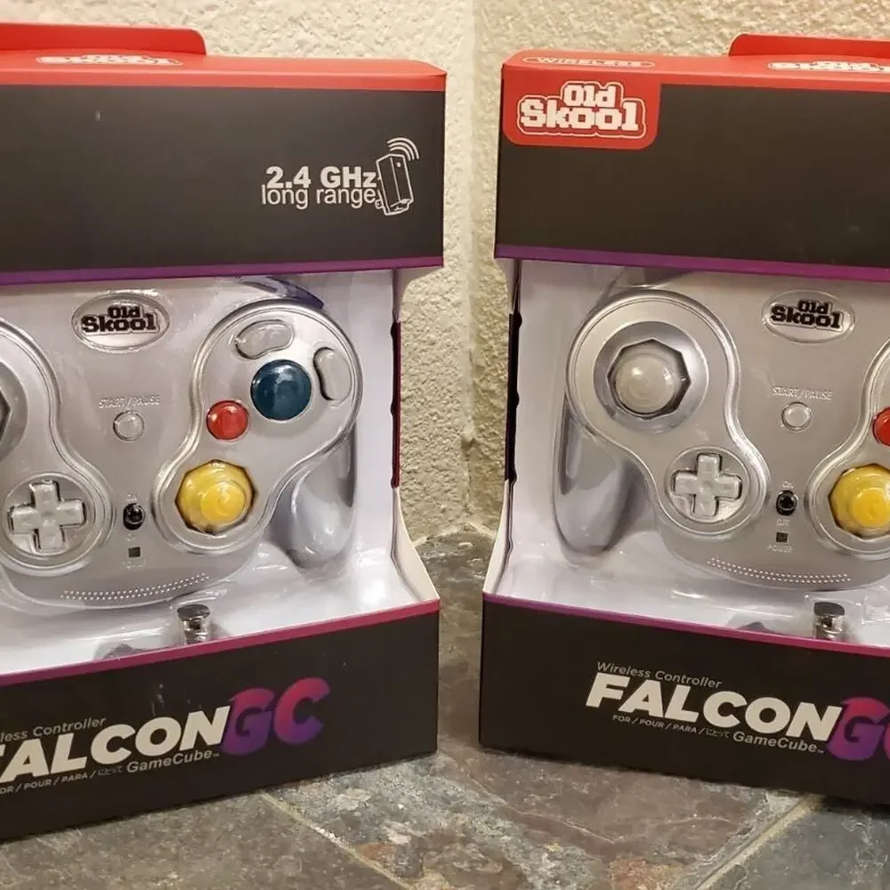 2 Falcon Gamecube Wireless Controllers 2.4 Ghz (NEW) - Nintendo - Wavebird